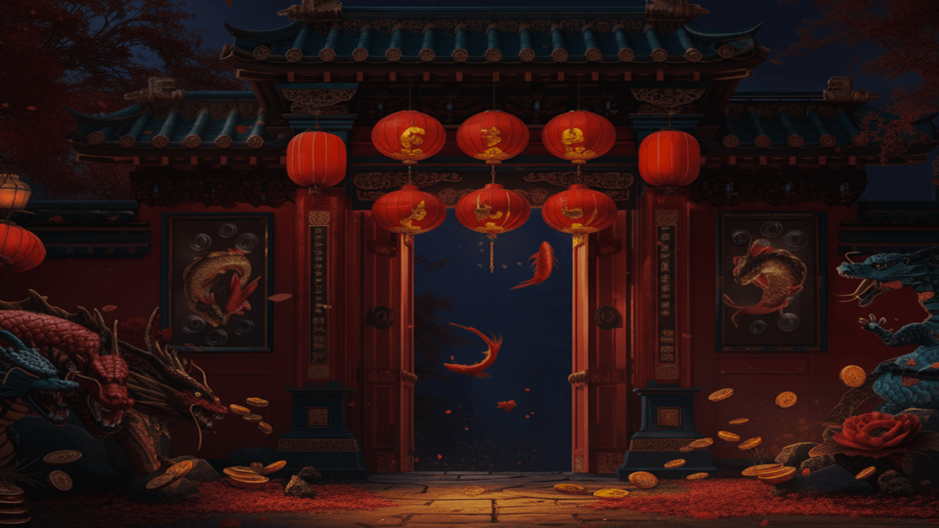 Halloween themed lobby background